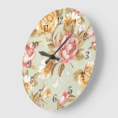 Floral Wall Decor Clock Grote Klok (Hoek)