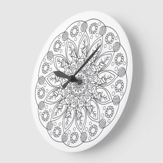  Floral Wall-klok Grote Klok (Hoek)