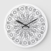  Floral Wall-klok Grote Klok (Voorkant)