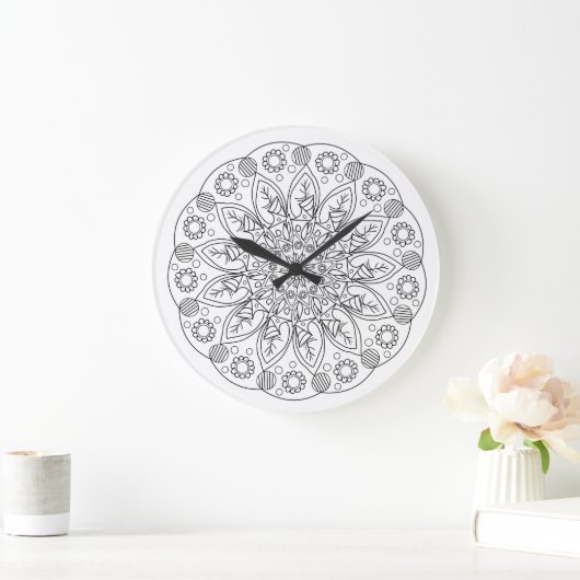  Floral Wall-klok Grote Klok (Huis)