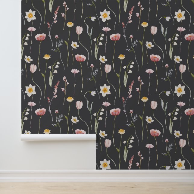  Floral Wallpaper Behang (Applicatie)