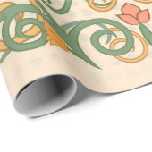 Floral wallpaper in art nouveau style,  ill cadeaupapier (Rol Hoek)