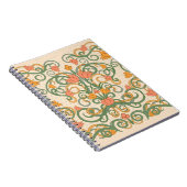 Floral wallpaper in art nouveau style,  ill notitieboek (Rechterzijde)