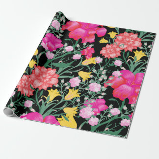 Floral Wallpaper met Big Flowers. Naadloze patter Cadeaupapier