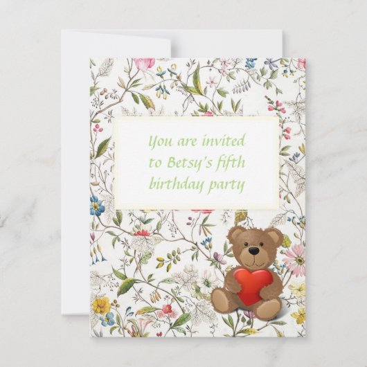 Floral Wallpaper Pattern Kaart (Voorkant)