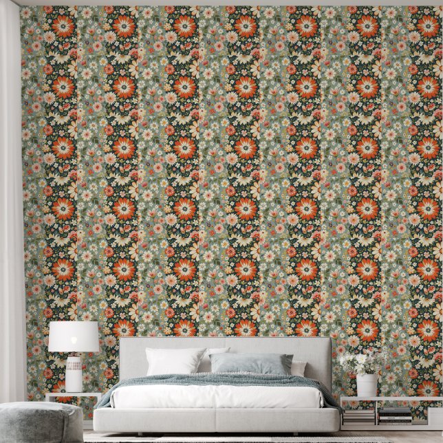 Floral Wallpaper: tijdloze elegantie voor elke rui Behang (Slaapkamer)