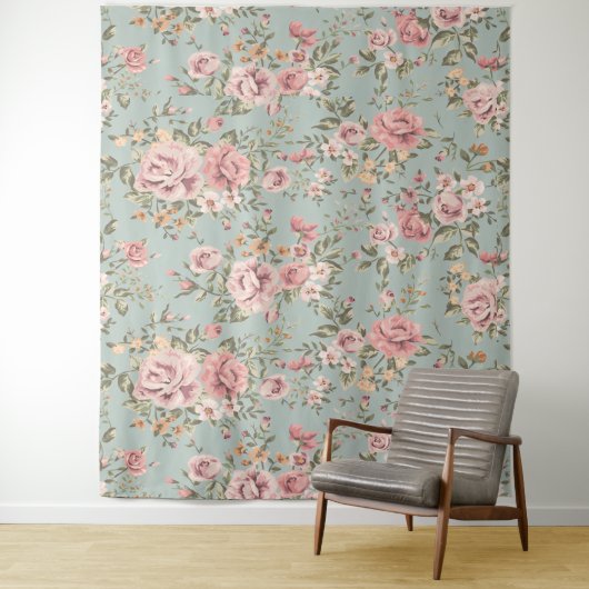  Floral Wallpaper Wandkleed (In situ)
