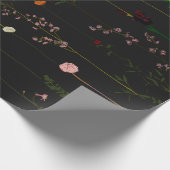Floral Wallroll - Donker Cadeaupapier (Hoek)