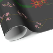 Floral Wallroll - Donker Cadeaupapier (Rol Hoek)