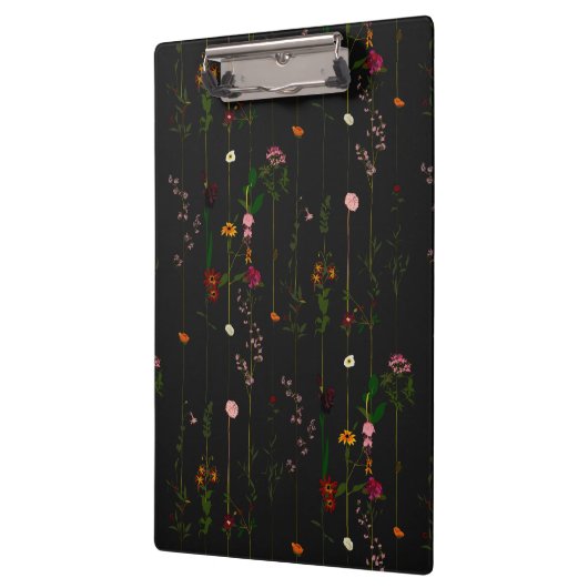 Floral Wallroll - Donker Klembord (Links)
