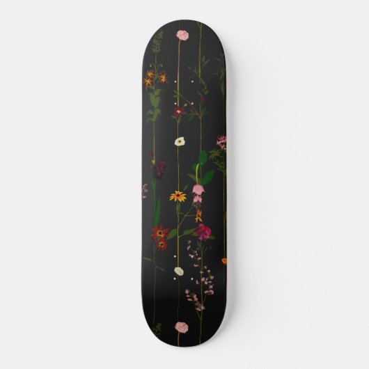 Floral Wallroll - Donker Persoonlijk Skateboard (Voorkant)