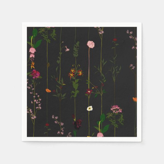Floral Wallroll - Donker Servet (Voorkant)