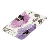 Floral Waltz Plum Waterverf Flowers Magneet (Linkerzijde)