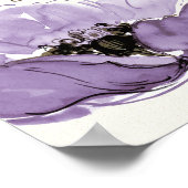 Floral Waltz Plum Waterverf Flowers Poster (Hoek)