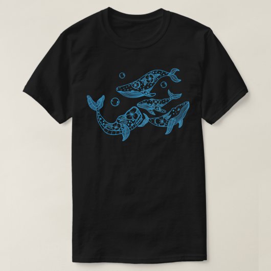 Floral walvis t-shirt (Design voorkant)