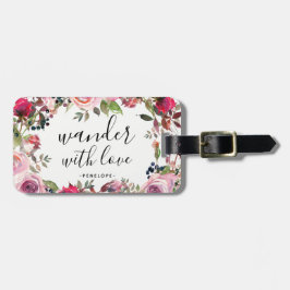  Floral Wander met Bagagelabel Love