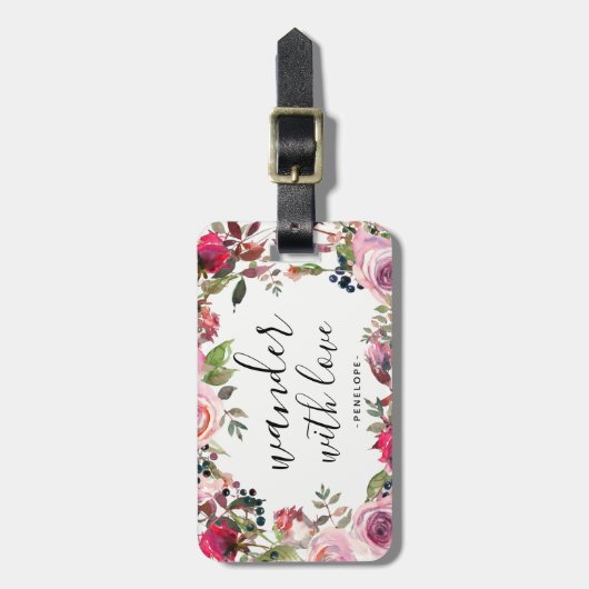  Floral Wander met Bagagelabel Love (Voorkant verticaal)