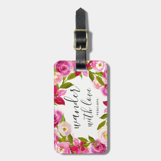 Floral Wander met Bagagelabel Love (Voorkant verticaal)