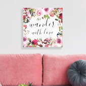  Floral Wander met Love Canvas Muurkunst (Insitu (Woonkamer))