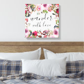  Floral Wander met Love Canvas Muurkunst (Insitu (Slaapkamer))
