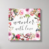  Floral Wander met Love Canvas Muurkunst Afdruk (Voorkant)