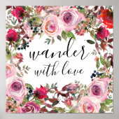 Floral Wander met Poster Love (Voorkant)