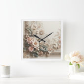 Floral wandklok (Huis)