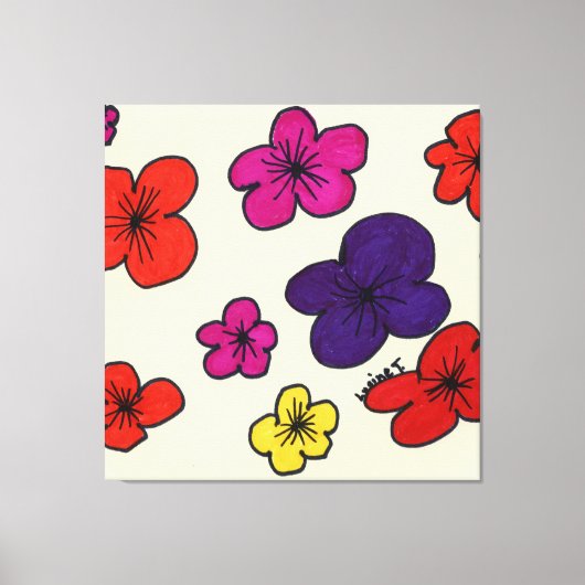 Floral wandkunst canvas afdruk (Voorkant)