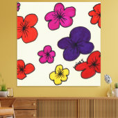 Floral wandkunst canvas afdruk (Insitu (Woonkamer))