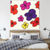 Floral wandkunst canvas afdruk (Insitu (Slaapkamer))