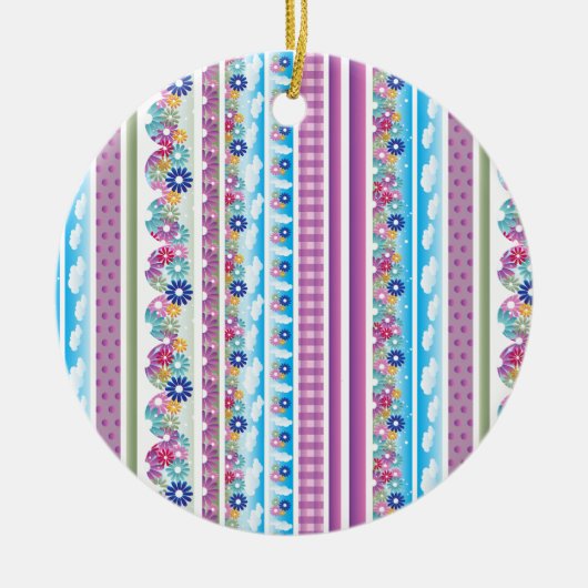FLORAL WASHI TAPE KERAMISCH ORNAMENT (Voorkant)