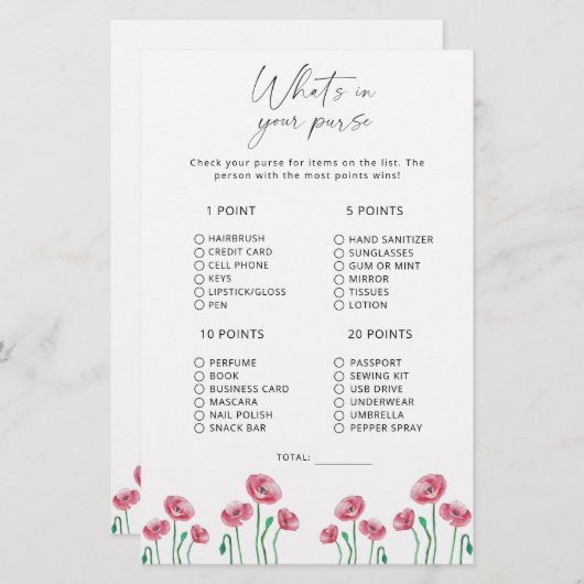 Floral wat er in je paardenspel zit (Voorkant / Achterkant)