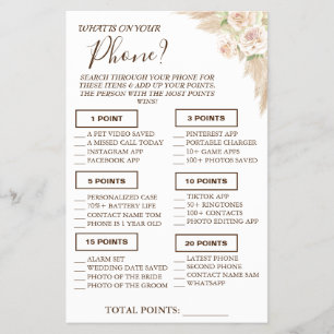 Floral Wat staat er op je telefoon Shower game car Flyer