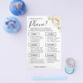 Floral Wat staat er op je telefoon Shower game car Flyer (Enkel)