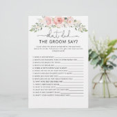 Floral Wat zei de groom over vrijgezellenfeest gam (Staand voorkant)