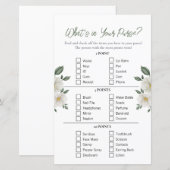 Floral "Wat zit er in je tas" Vrijgezellenfeest sp (Voorkant / Achterkant)