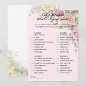 Floral Wat zit er in je telefoon Brunch Party spel Kaart (Voorkant / Achterkant)