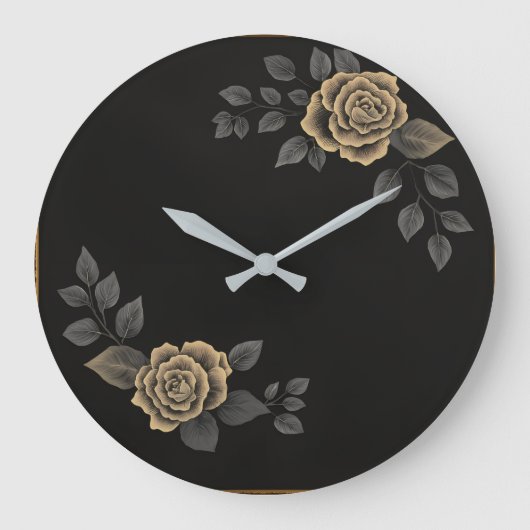  Floral Watch Layout – Elegant Ontwerp Grote Klok (Voorkant)