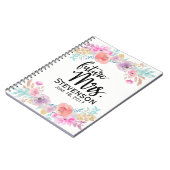 Floral Water Color Future Mrs Notebook Notitieboek (Linkerzijde)