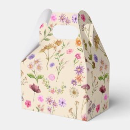 floral water color pattern- pink, purple, green- bedankdoosjes