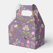 floral water color pattern- pink, purple, green- bedankdoosjes (Achterkant)