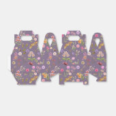 floral water color pattern- pink, purple, green- bedankdoosjes (Uitgevouwen)