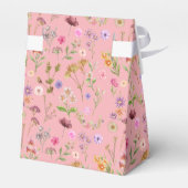 floral water color pattern- pink, purple, green- bedankdoosjes (Achterkant)