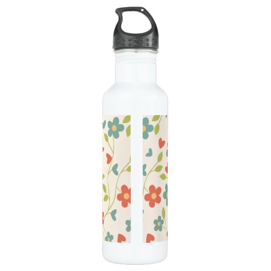 Floral Water Fles (Achterkant)