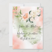  Floral Water Gold Wedding Save The Date (Voorkant)