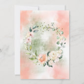  Floral Water Gold Wedding Save The Date (Achterkant)