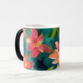 Floral Water Kleur Patroon Ontwerp Magische Mok (Voorkant links)