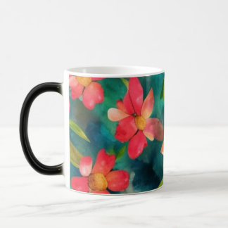 Floral Water Kleur Patroon Ontwerp Magische Mok