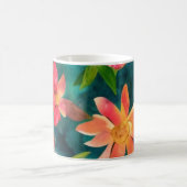 Floral Water Kleur Patroon Ontwerp Magische Mok (Center)