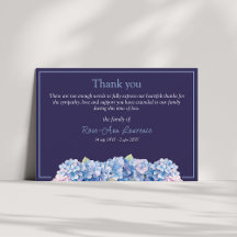 Floral watercolor blue hydrangea funeral